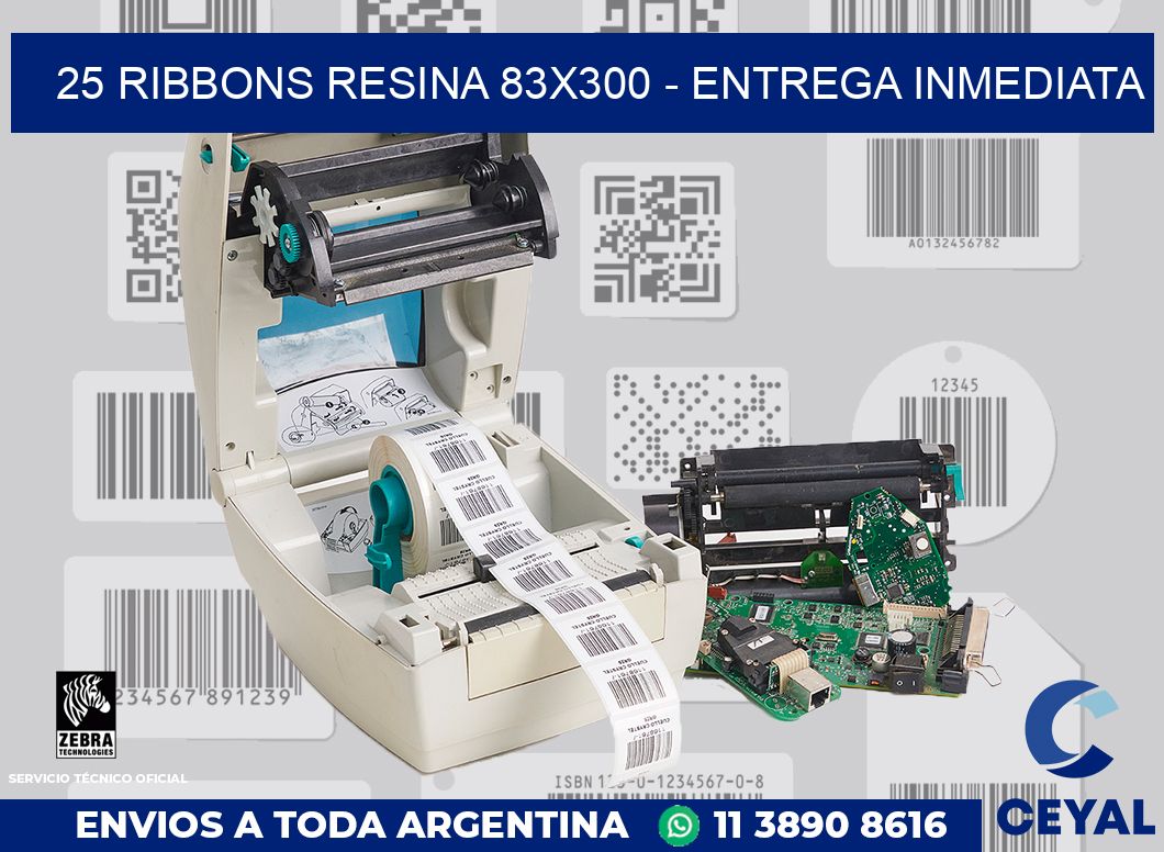 25 Ribbons resina 83x300 - Entrega inmediata