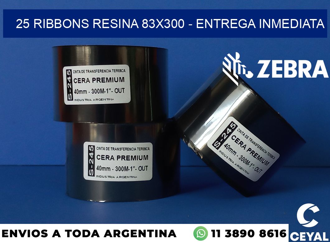 25 Ribbons resina 83x300 - Entrega inmediata