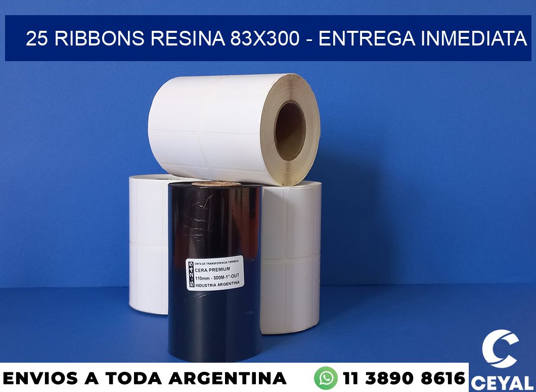 25 Ribbons resina 83×300 – Entrega inmediata