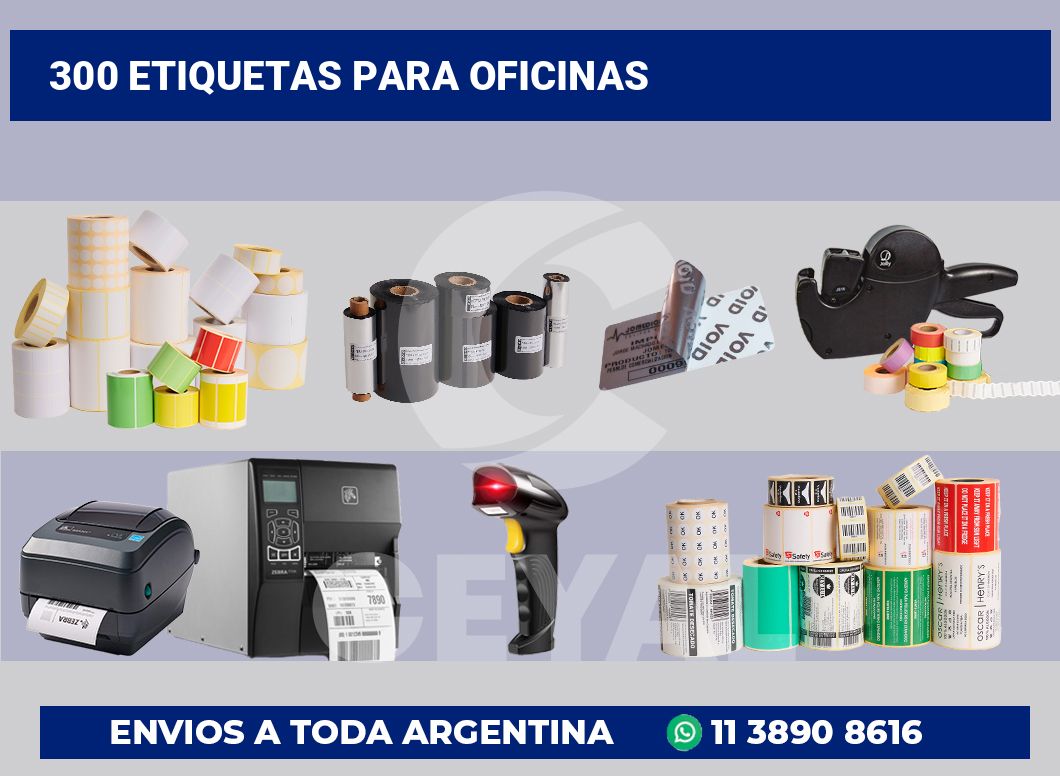 300 Etiquetas para oficinas