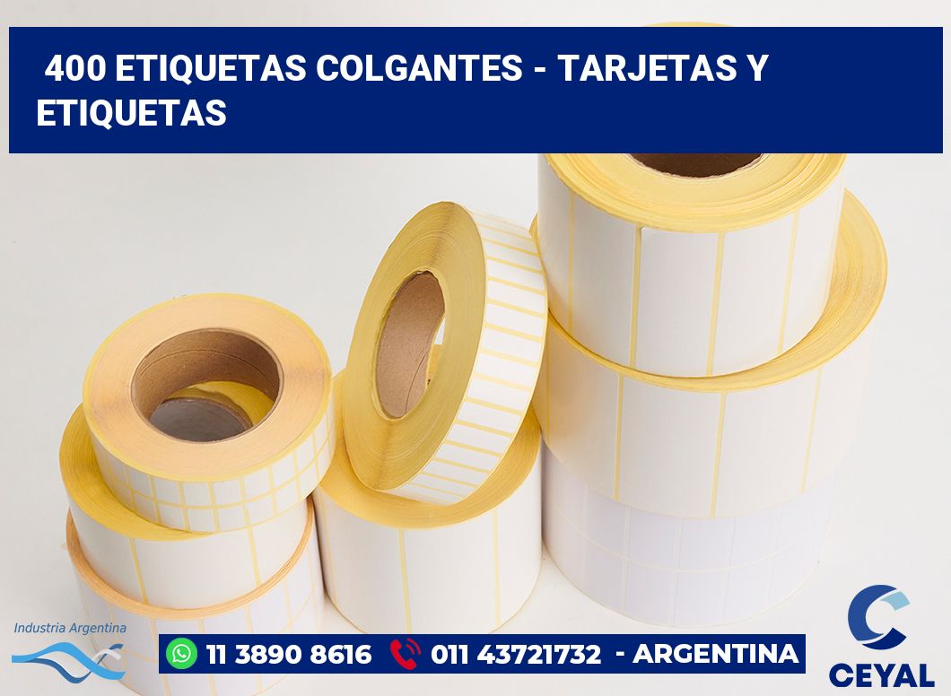 400 Etiquetas colgantes - tarjetas y etiquetas