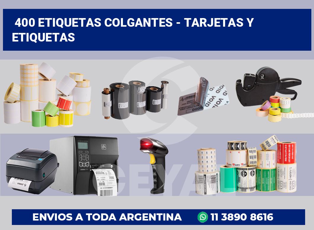 400 Etiquetas colgantes – tarjetas y etiquetas