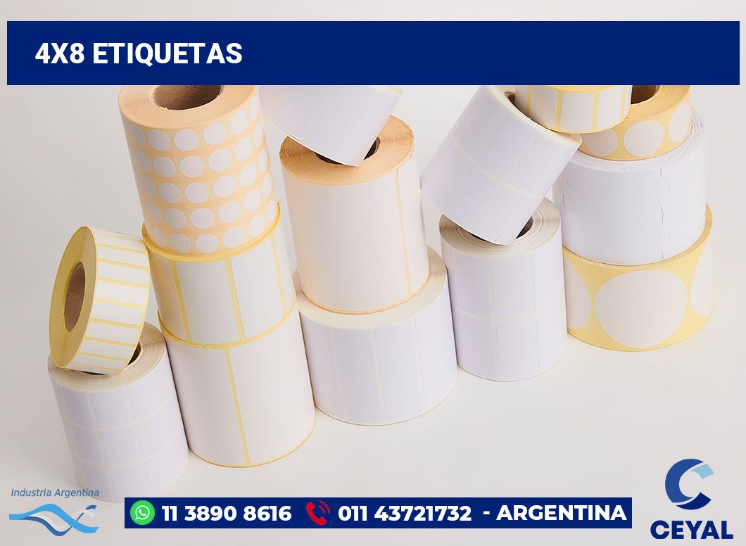 4x8 Etiquetas