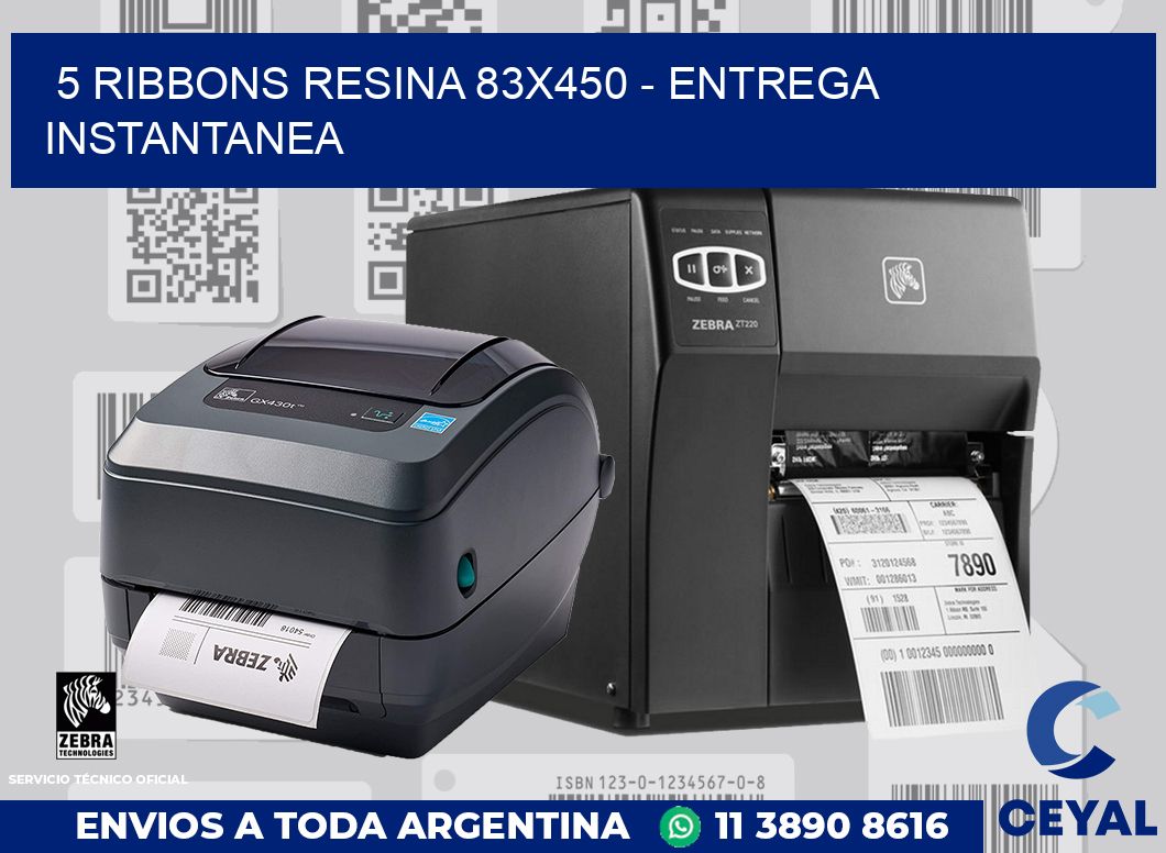 5 Ribbons resina 83x450 - entrega instantanea