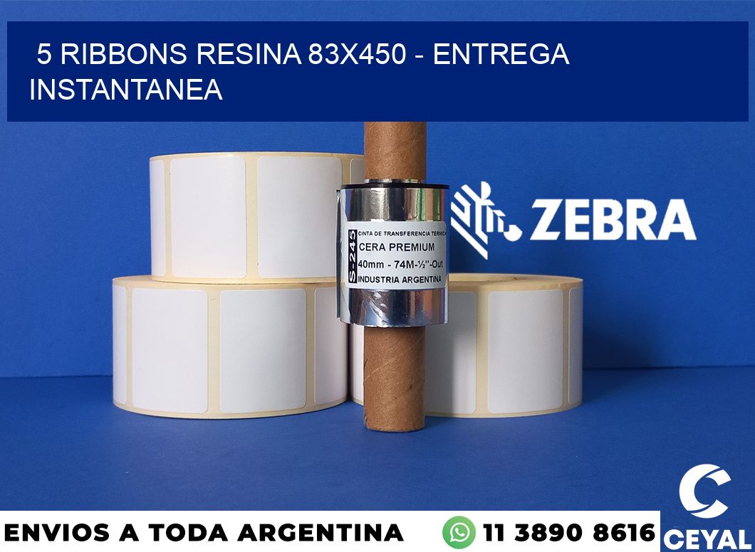 5 Ribbons resina 83x450 - entrega instantanea