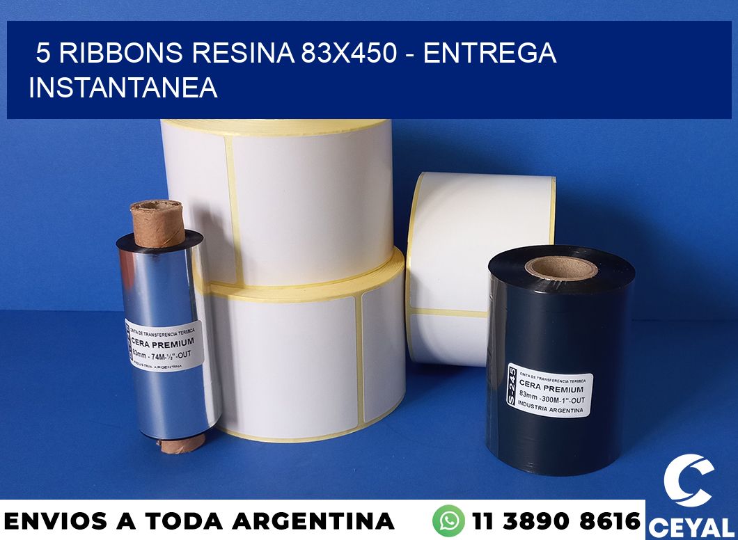 5 Ribbons resina 83×450 – entrega instantanea
