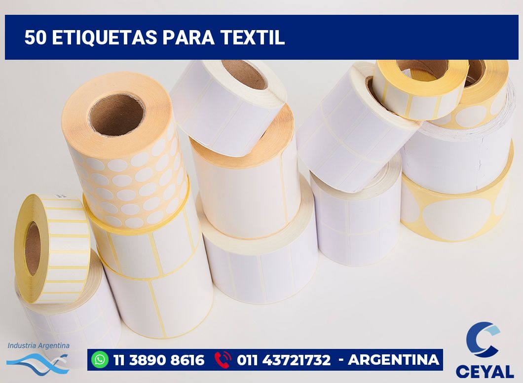 50 Etiquetas para textil