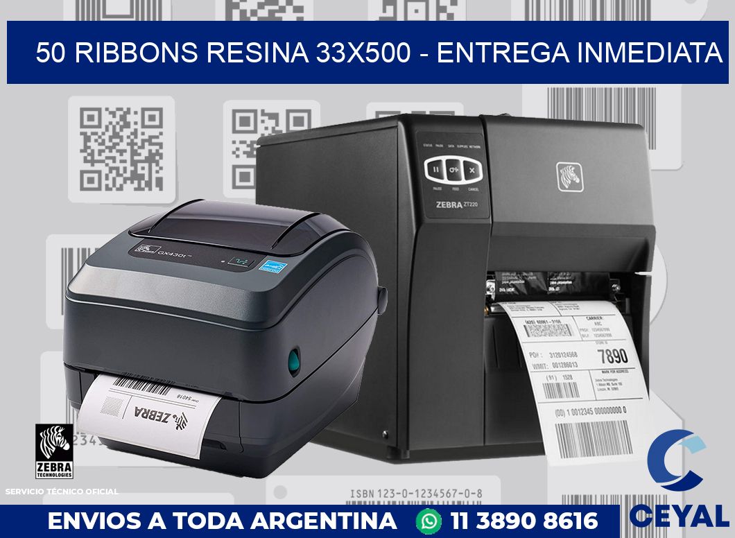 50 Ribbons resina 33x500 - Entrega inmediata