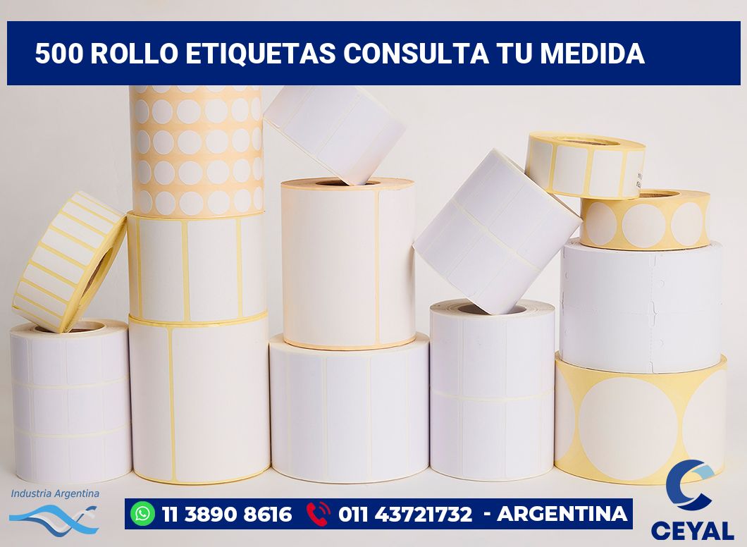 500 Rollo etiquetas consulta tu medida