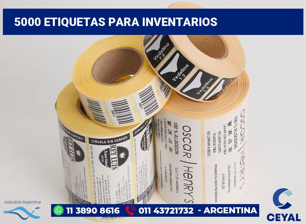 5000 Etiquetas para inventarios