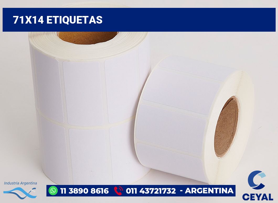 71x14 Etiquetas