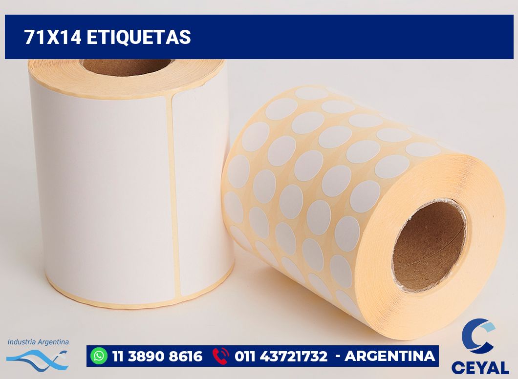 71x14 Etiquetas