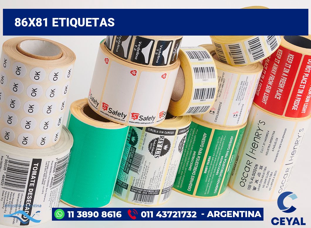 86x81 Etiquetas
