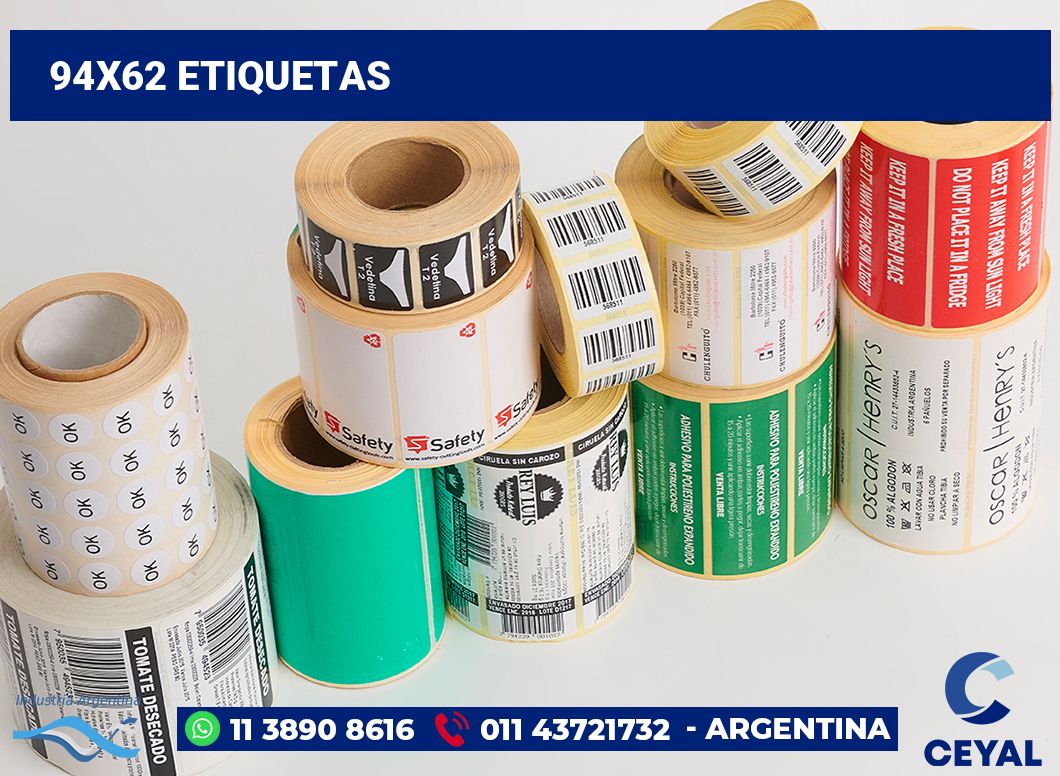 94x62 Etiquetas