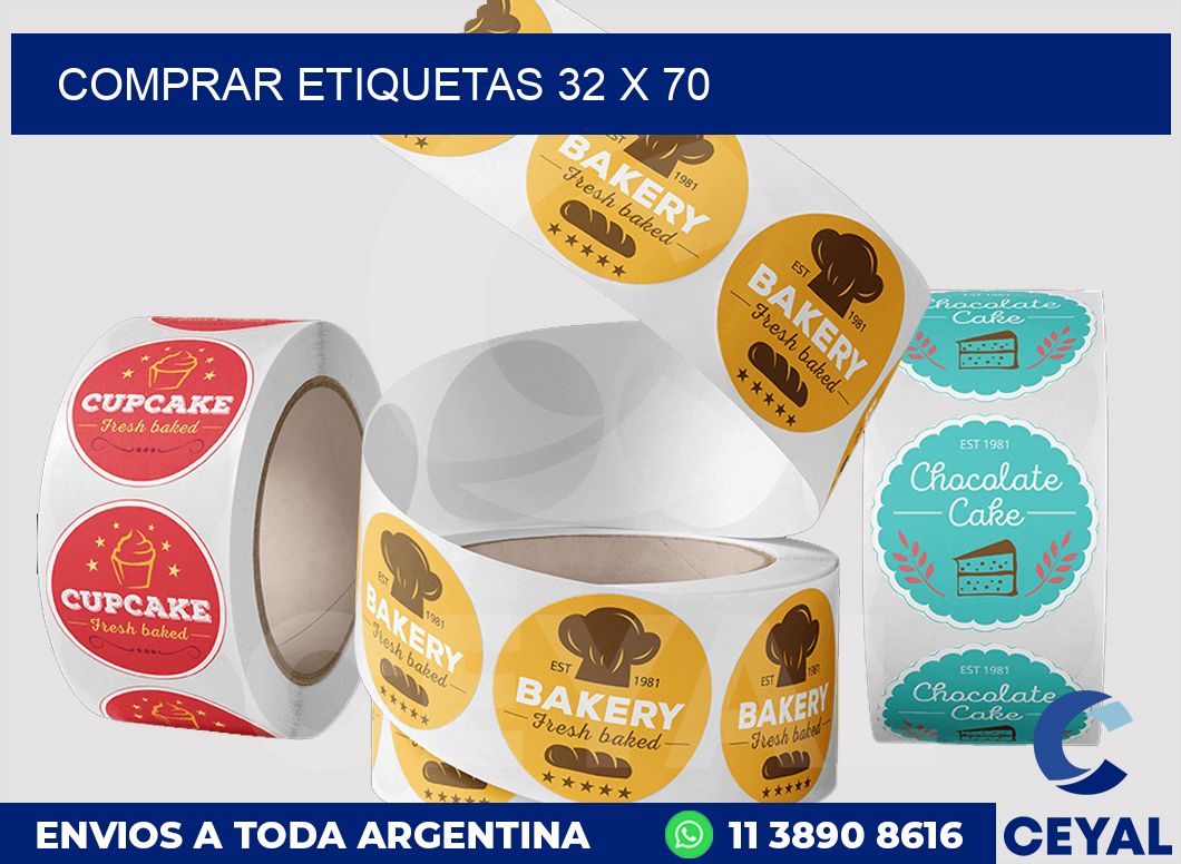 Comprar etiquetas 32 x 70