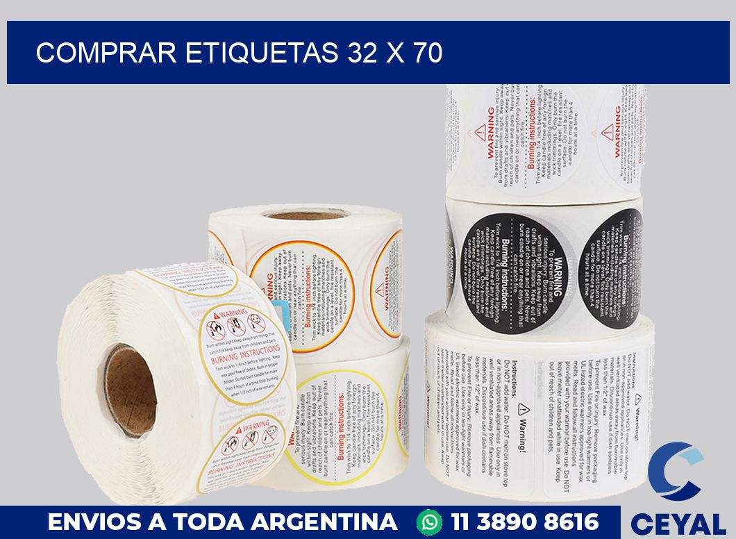 Comprar etiquetas 32 x 70