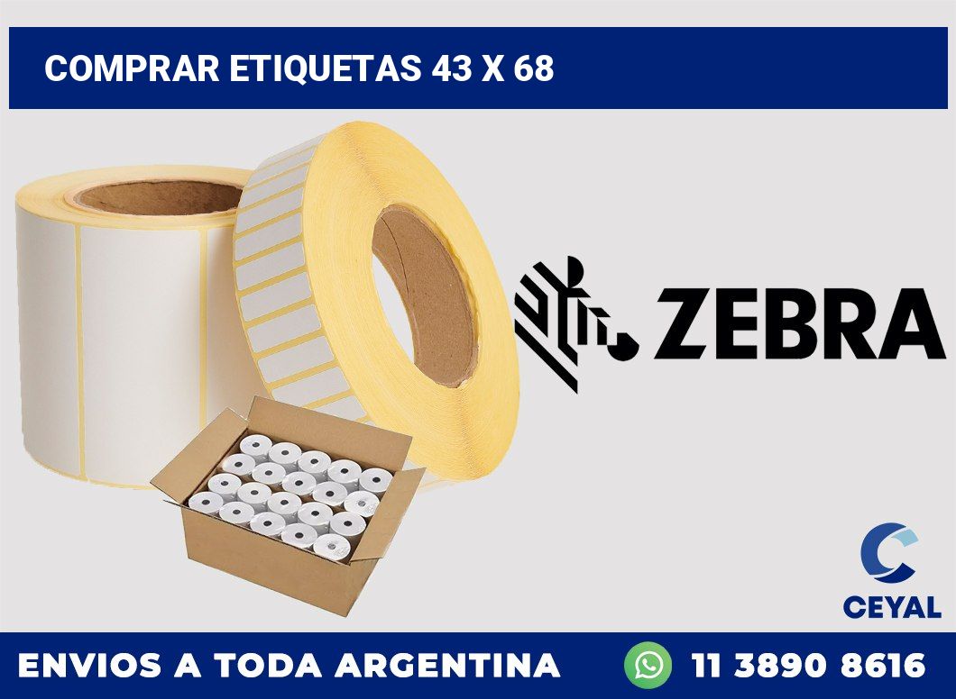 Comprar etiquetas 43 x 68