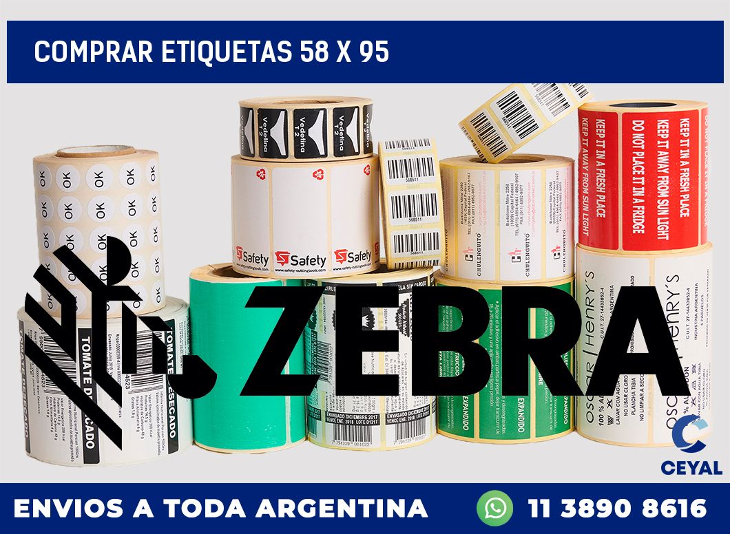 Comprar etiquetas 58 x 95