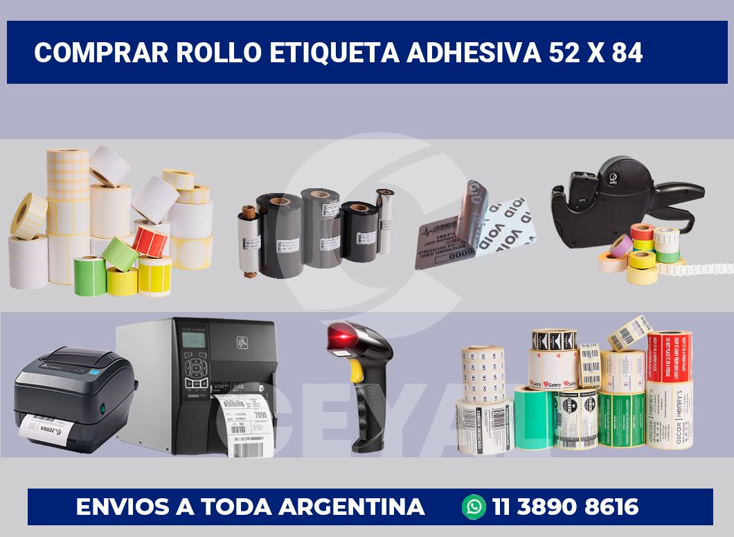 Comprar rollo etiqueta adhesiva 52 x 84