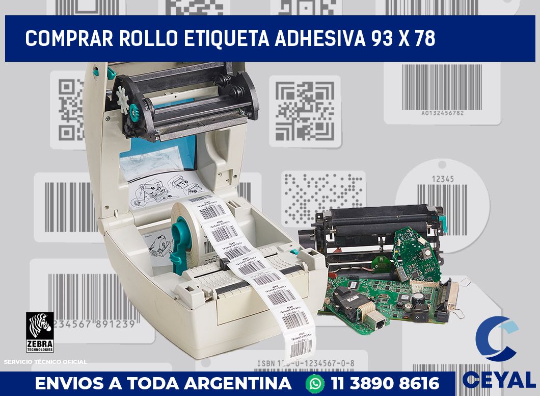 Comprar rollo etiqueta adhesiva 93 x 78