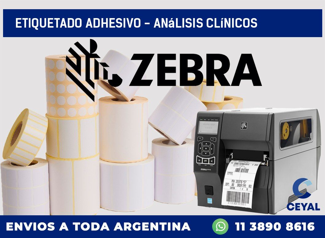 Etiquetado adhesivo – Análisis clínicos