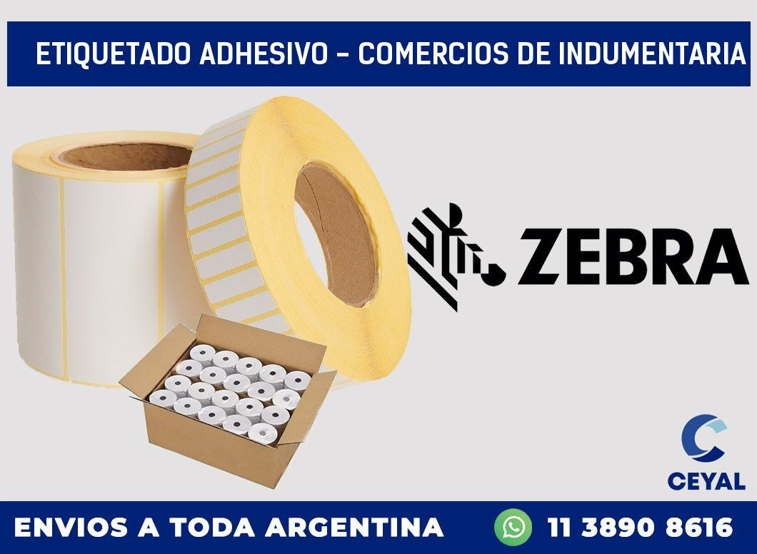 Etiquetado adhesivo - Comercios de indumentaria