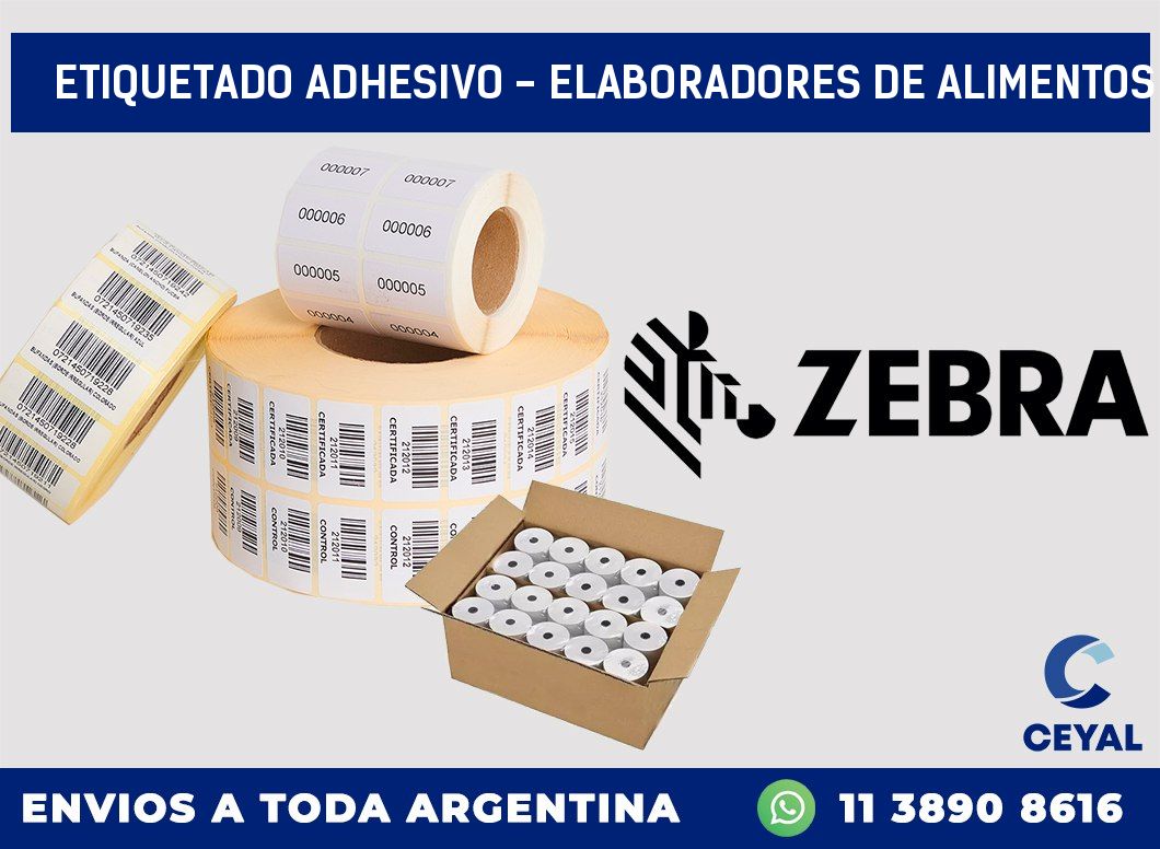 Etiquetado adhesivo – elaboradores de alimentos