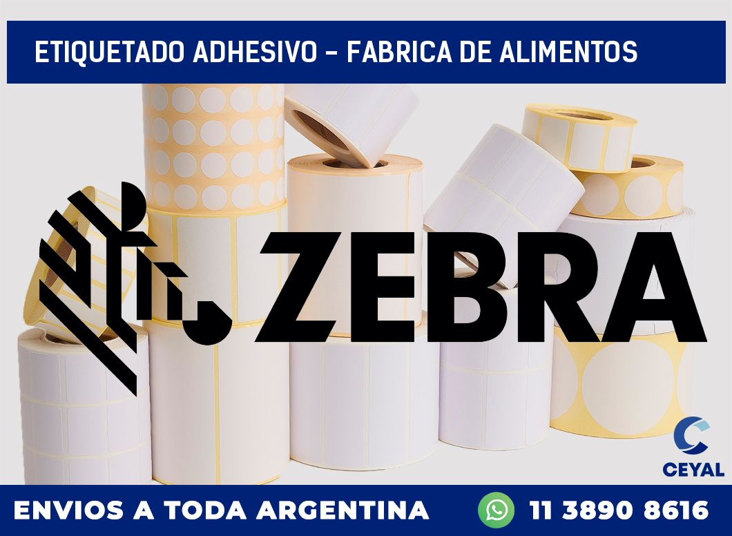 Etiquetado adhesivo - fabrica de alimentos