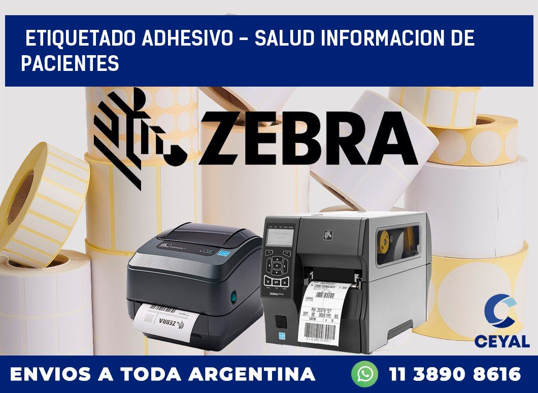 Etiquetado adhesivo – salud informacion de pacientes