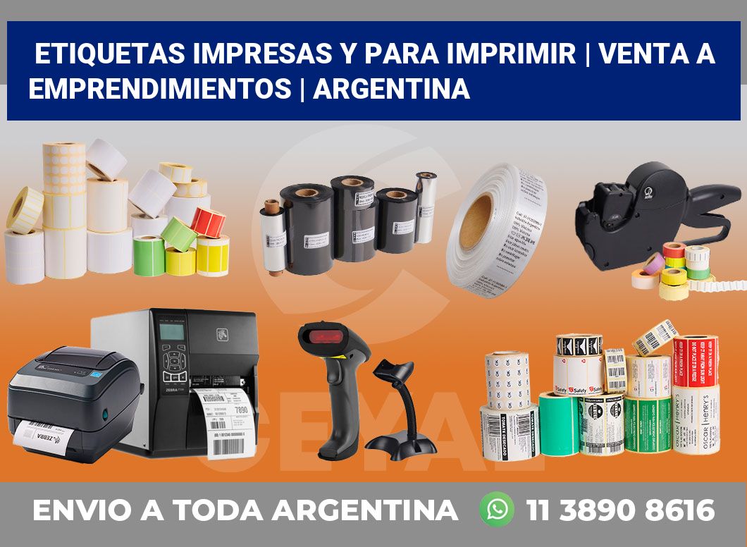 Etiquetas impresas y para imprimir | Venta a emprendimientos | Argentina