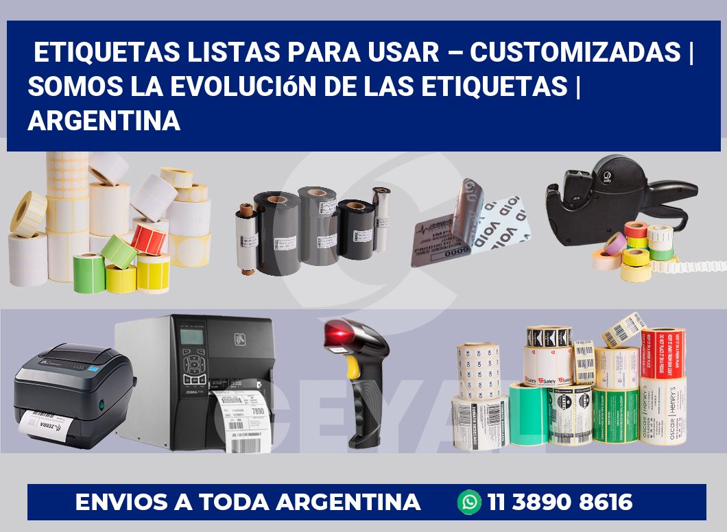 Etiquetas listas para usar – customizadas | Somos la evolución de las etiquetas | Argentina