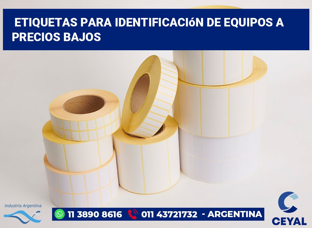 Etiquetas para Identificación de Equipos a Precios Bajos