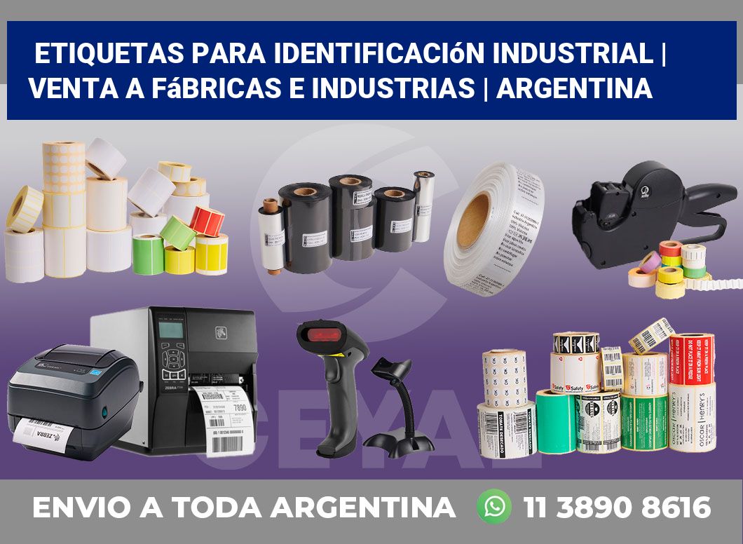 Etiquetas para identificación industrial | Venta a fábricas e industrias | Argentina