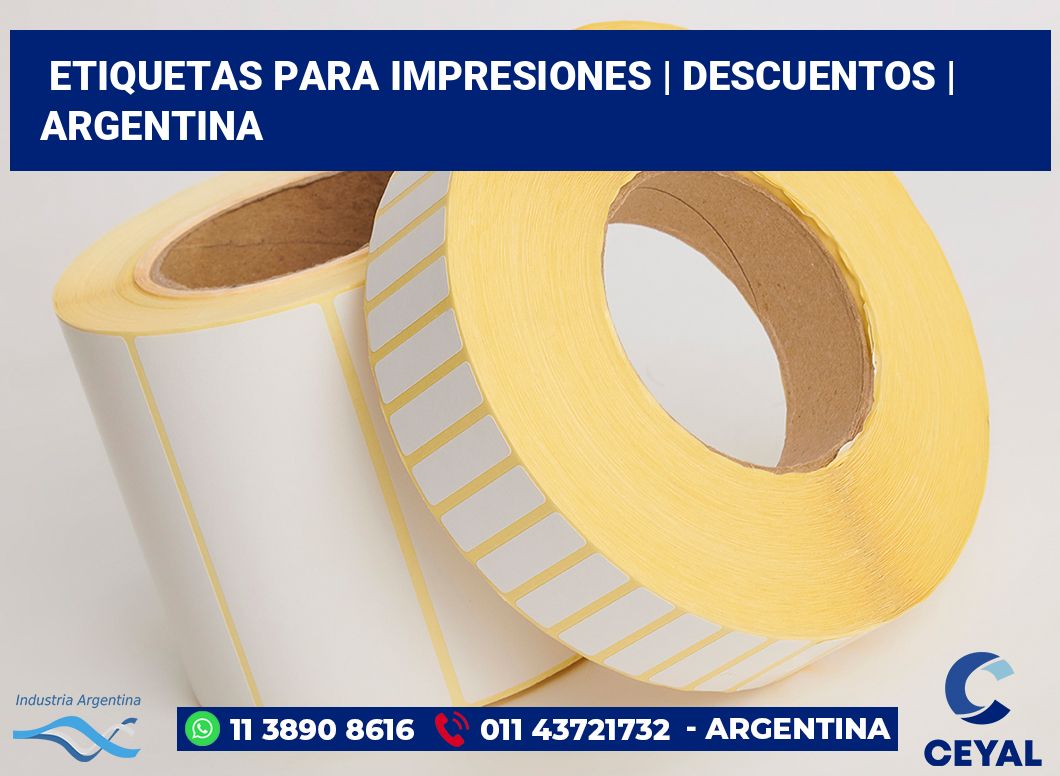 Etiquetas para impresiones | Descuentos | Argentina