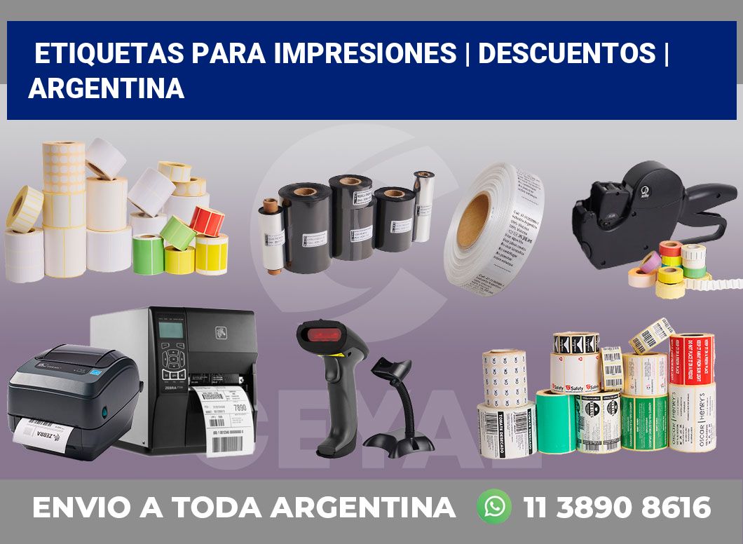 Etiquetas para impresiones | Descuentos | Argentina