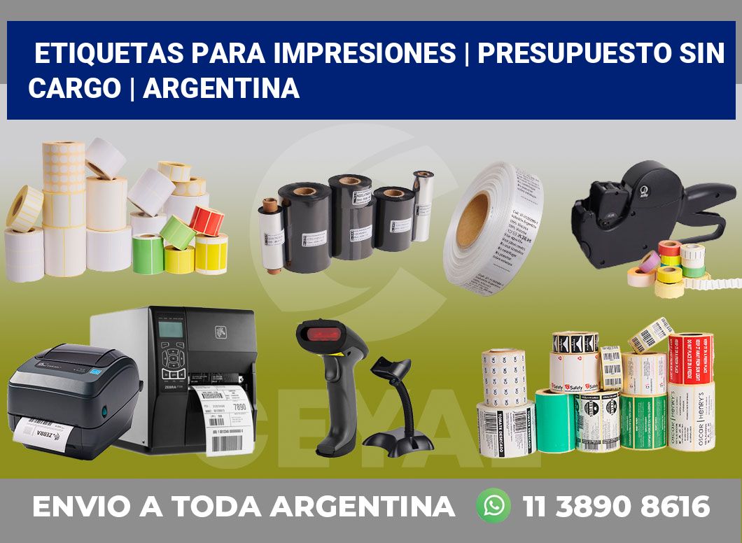 Etiquetas para impresiones | Presupuesto sin cargo | Argentina