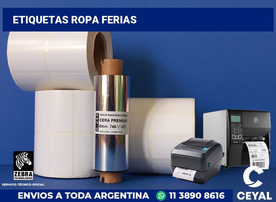 Etiquetas ropa ferias