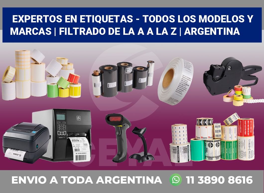 Expertos en etiquetas – Todos los modelos y marcas | Filtrado de la A a la Z | Argentina
