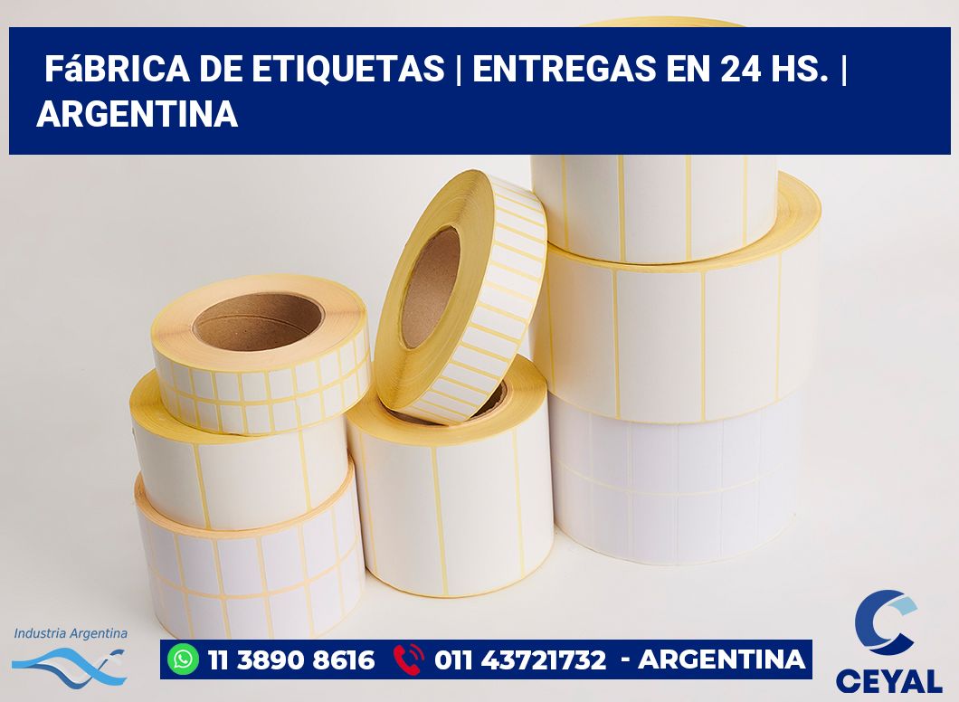 Fábrica de etiquetas | Entregas en 24 hs. | Argentina