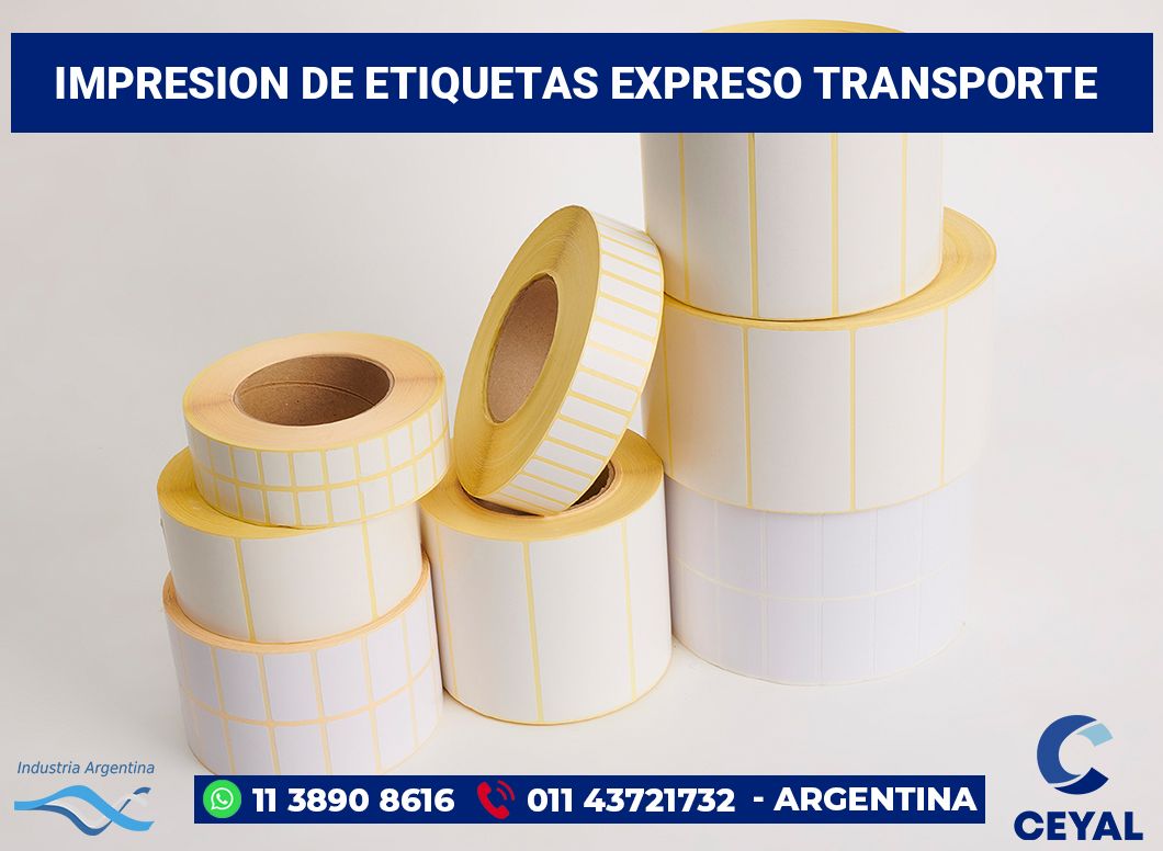 Impresion de etiquetas Expreso transporte