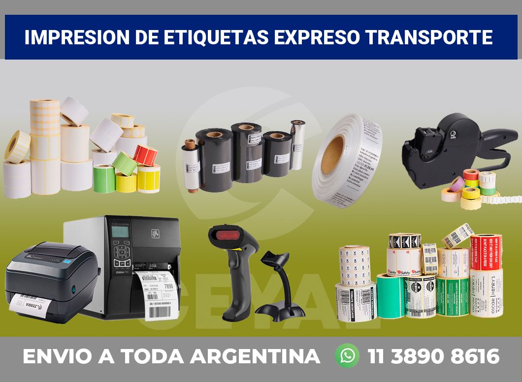 Impresion de etiquetas Expreso transporte
