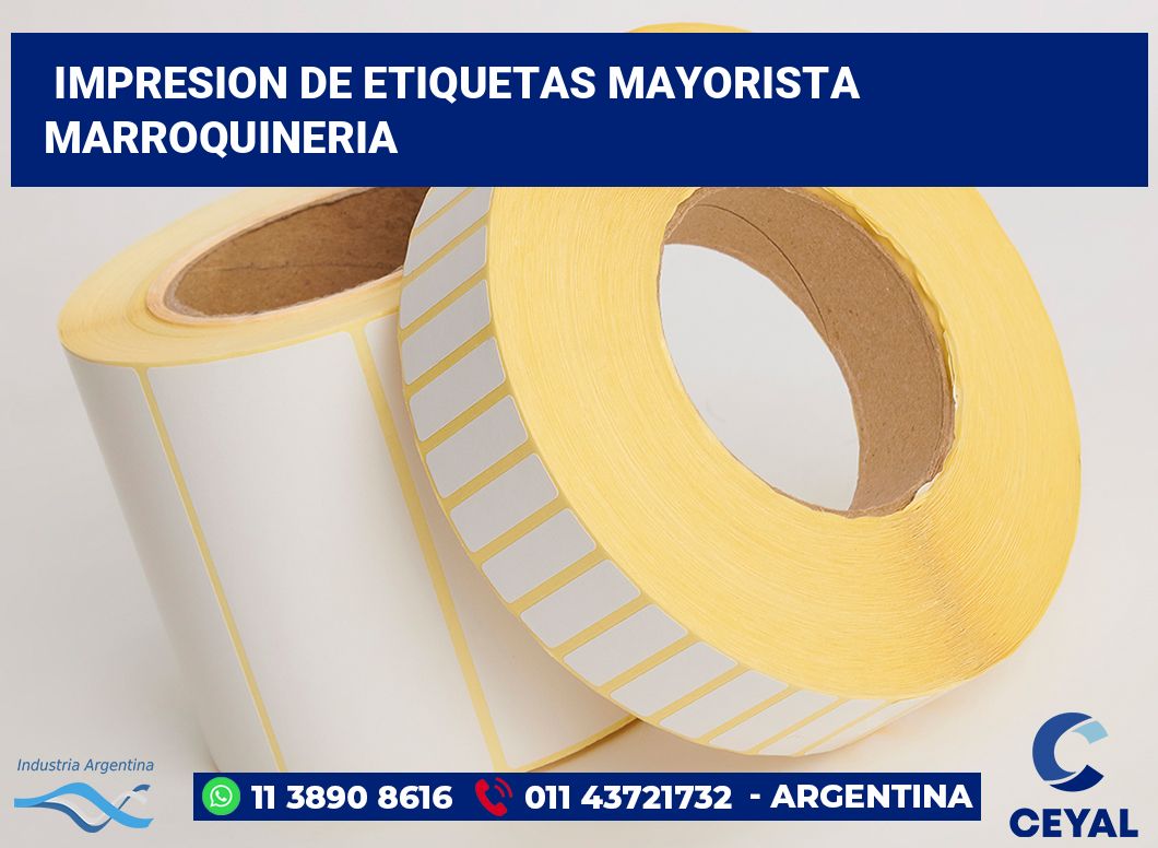 Impresion de etiquetas Mayorista marroquineria