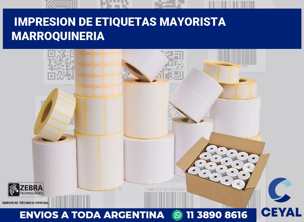 Impresion de etiquetas Mayorista marroquineria