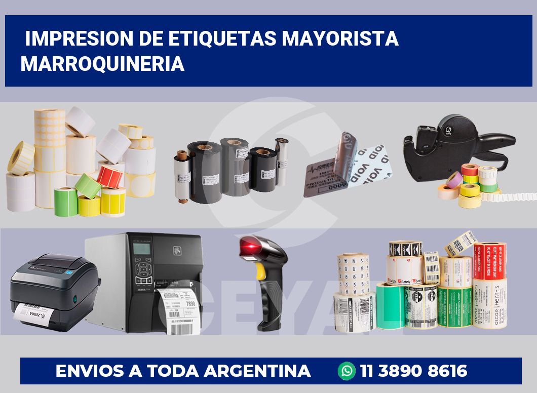 Impresion de etiquetas Mayorista marroquineria