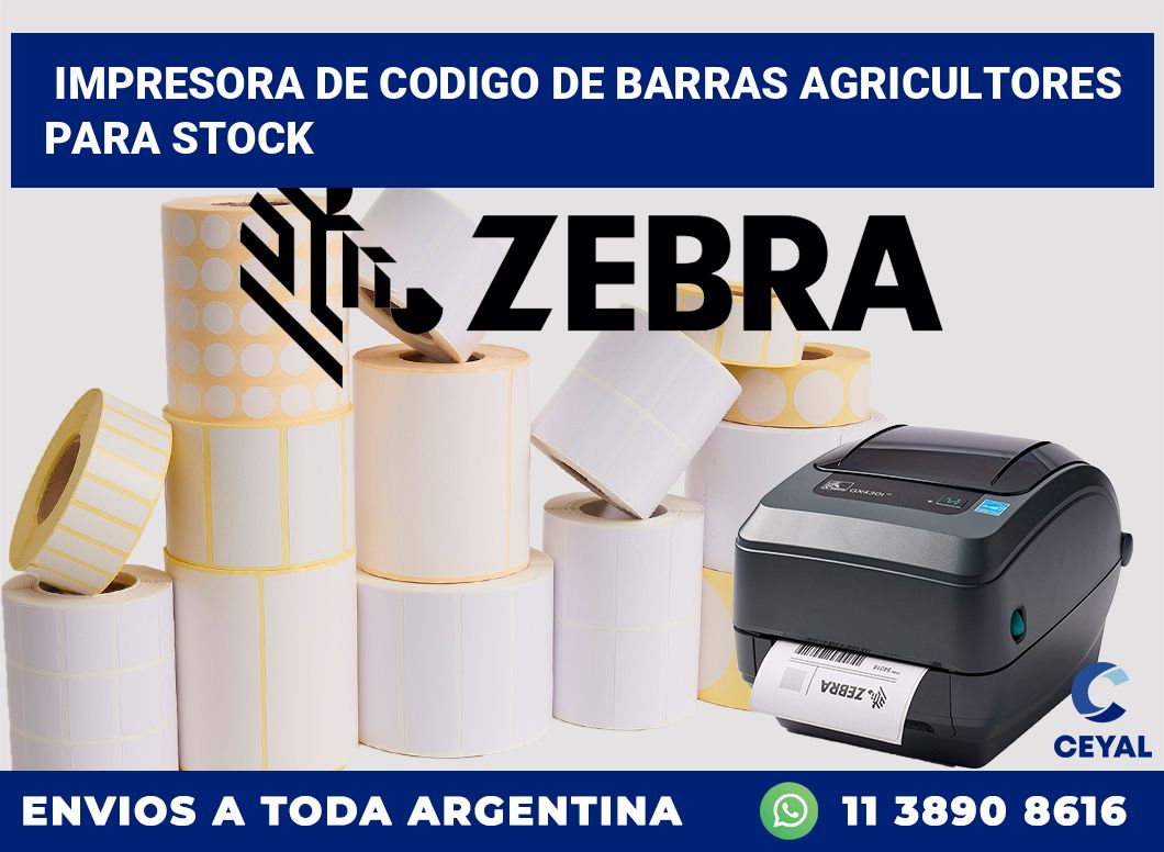 Impresora de codigo de barras Agricultores para stock