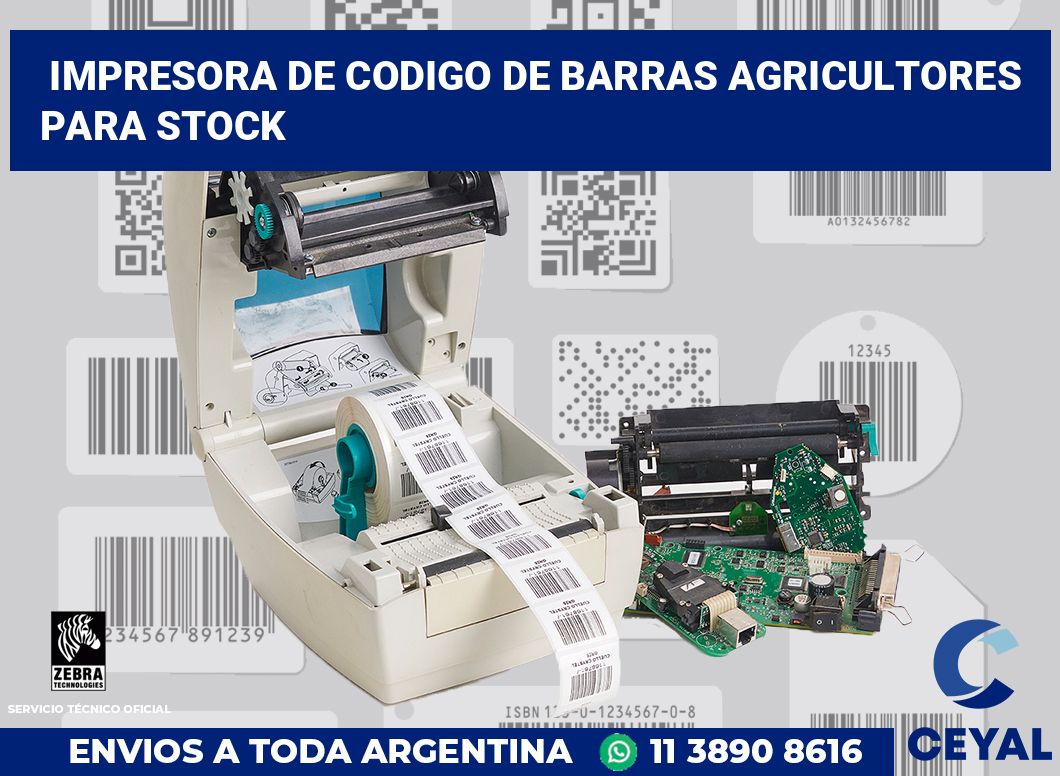Impresora de codigo de barras Agricultores para stock
