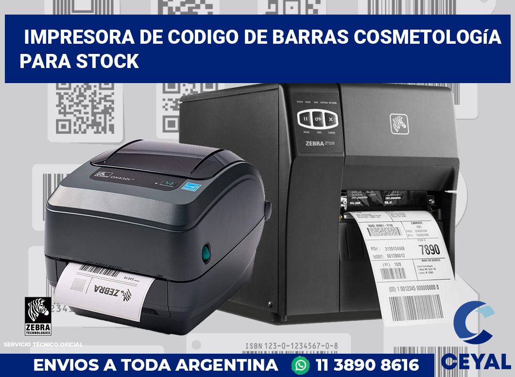 Impresora de codigo de barras Cosmetología para stock