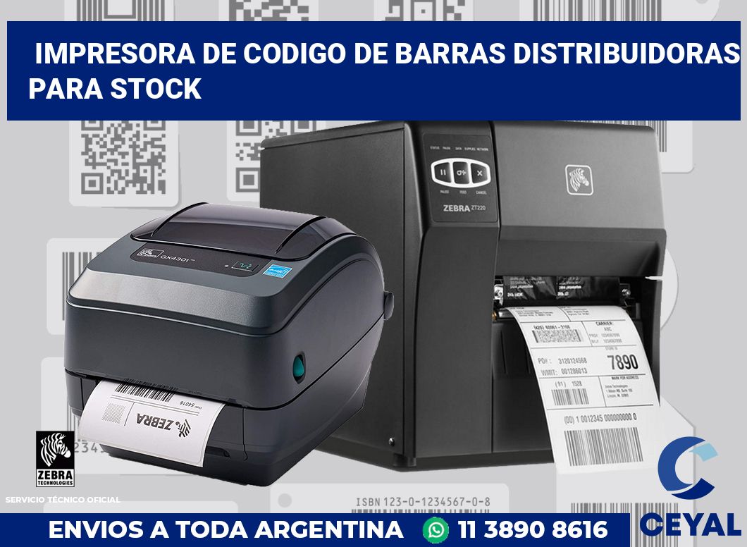 Impresora de codigo de barras Distribuidoras para stock