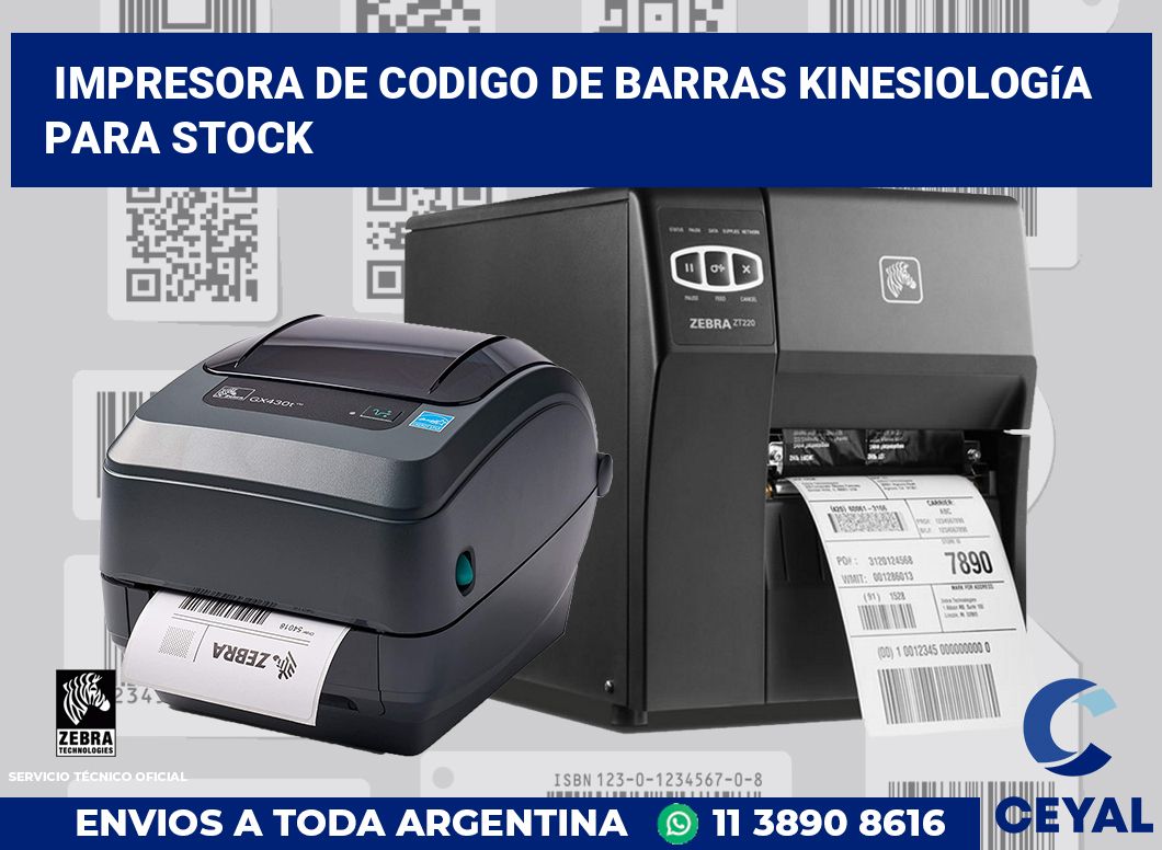 Impresora de codigo de barras Kinesiología para stock