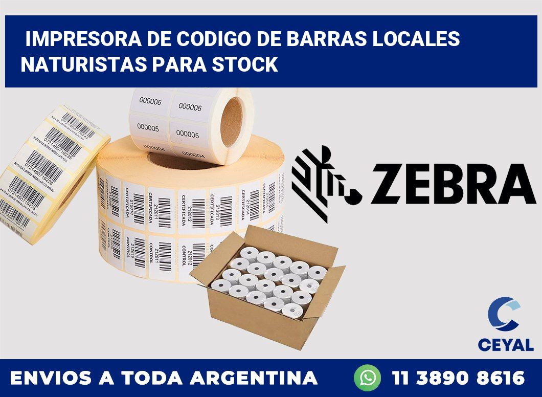 Impresora de codigo de barras Locales Naturistas para stock